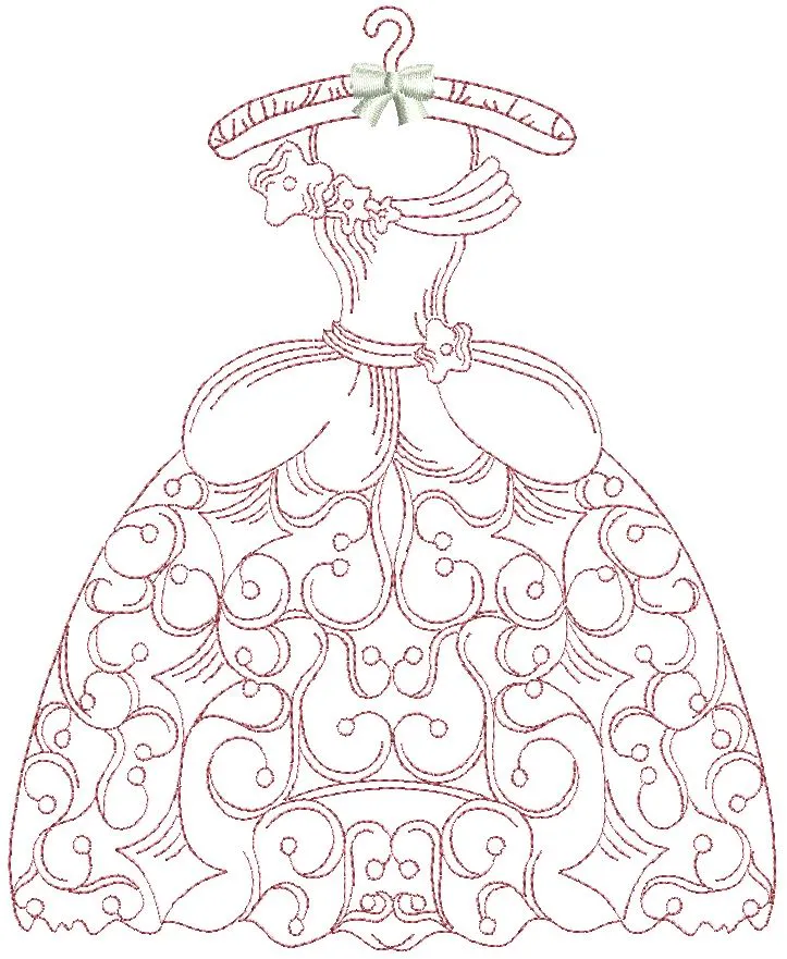 Victorian Wardrobe Redwork