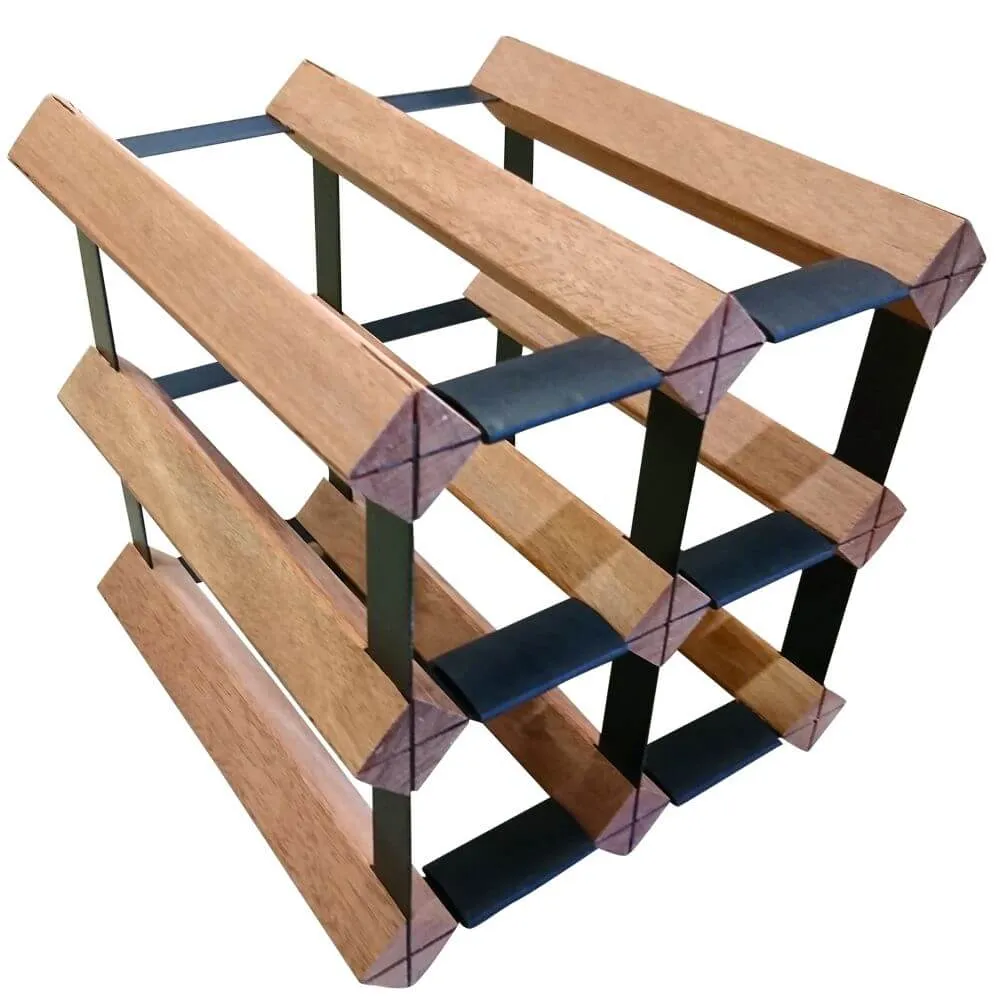 Vino Stack 4 Pocket Mahogany Wine Rack